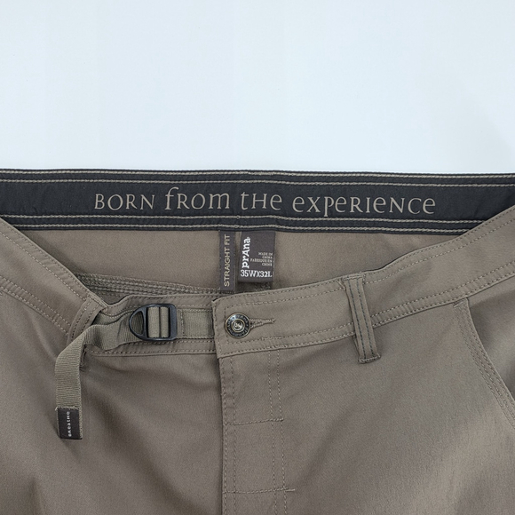 Gorpcore prAna Stretch Zion Straight Pants Men’s 35x32 Brown Hiking - Picture 4 of 13